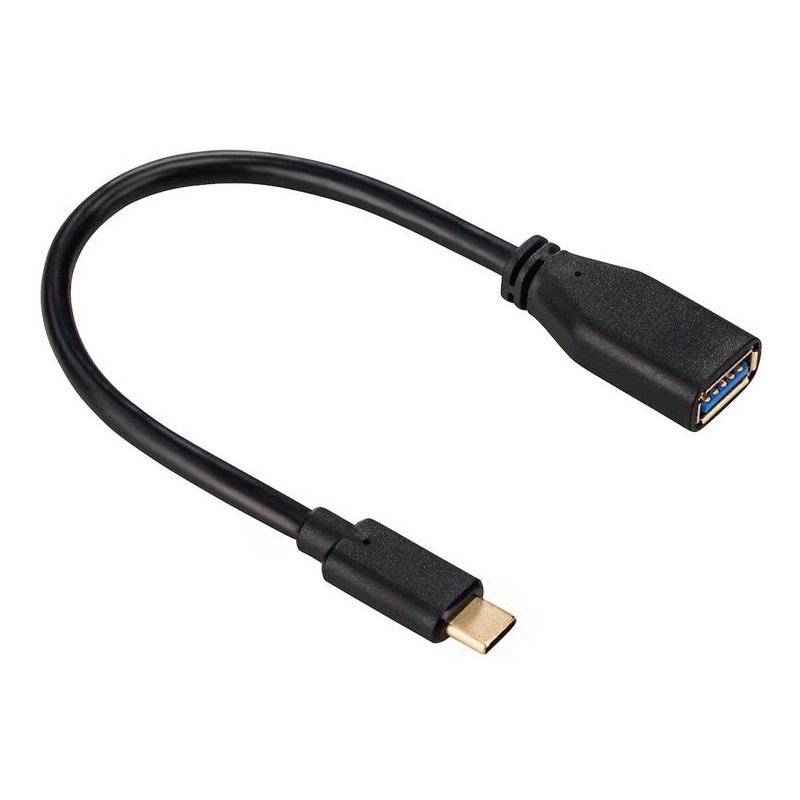 Cabo Conversor USB Com Tomada USB 3.0-A 5Gbits/s 15cm HAMA