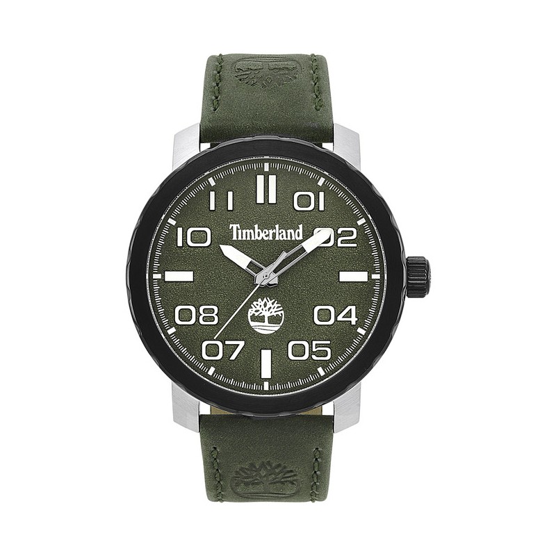Relógio Timberland Wellesley Para Homem Em Verde/Couro