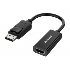 Cabo Adaptador De Vídeo Plug DisplayPort HDMI 4K Ultra-HD HAMA