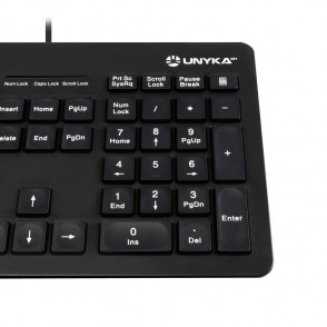 TECLADO E RATO MK211 PRO USB COM FIO PRETO UNIKA