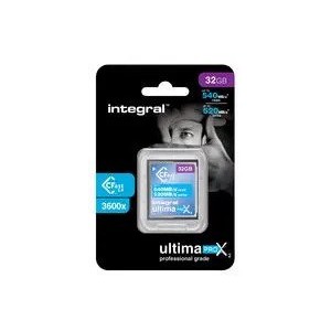 CARTÃO DE MEMÓRIA COMPACTO RÁPIDO CARD 32GB UPRO 540MB/s READ, 520MB/s WRITE INTEGRAL