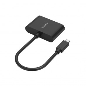 Cabo Adaptador De Vídeo /2 em 1 /USB-C /VGA /HDMI HAMA