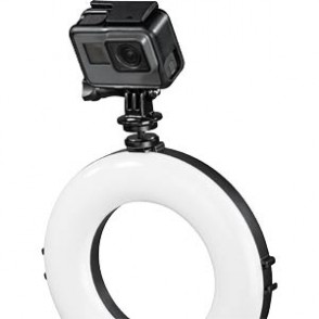 RING LIGHT COM LUZ CIRCULAR E SUPORTE SMARTPHONE ÁREA 67' HAMA