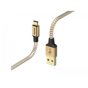 Cabo Carregador Dados USB-C 1,5m Laranja HAMA