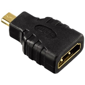 Cabo Adaptador HDMI A P/HDMI C Mini & D Micro 1,5m Plaquê Ouro HAMA de lado