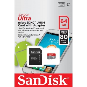 CARTÃO DE MEMÓRIA MICRO SDHC A1 64GB CLASS10 UHS-I U1 HD 100/10Mb/s SANDISK