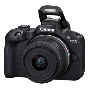 CANON EOS R50 MÁQUINA FOTOGRÁFICA DIG.24.2MP RF-S18-45IS F4.5-6.3 IS STM de lado