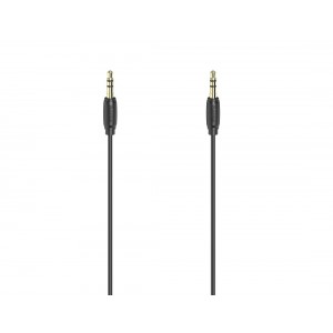 Cabo de Áudio Plug Jack 3,5mm Estéreo Ultra Fino Banhado a Ouro 1,5m HAMA