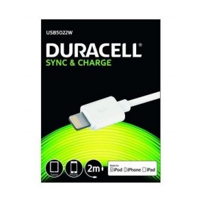 CABO DE DADOS E CARGA APPLE LIGHTNING /USB /2M DURACELL