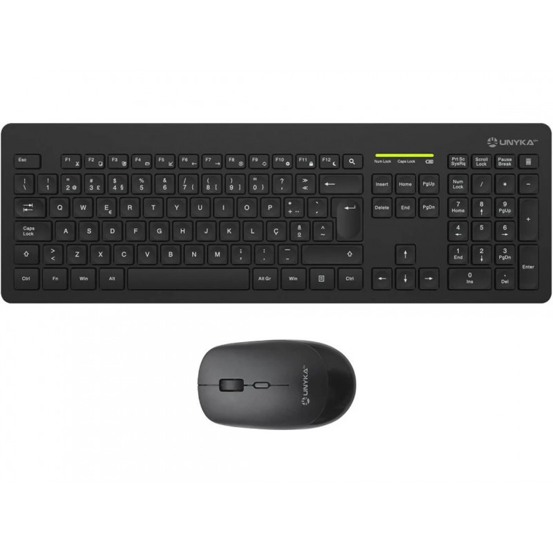 TECLADO E RATO MK212 PRO USB SEM FIO PRETO UNIKA