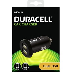 CARREGADOR USB-A DUO 1A/2.4A DE ISQUEIRO p/CARRO DURACELL