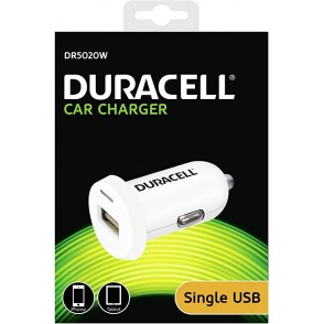 CARREGADOR USB-A 2.4a DE ISQUEIRO p/CARRO DURACELL