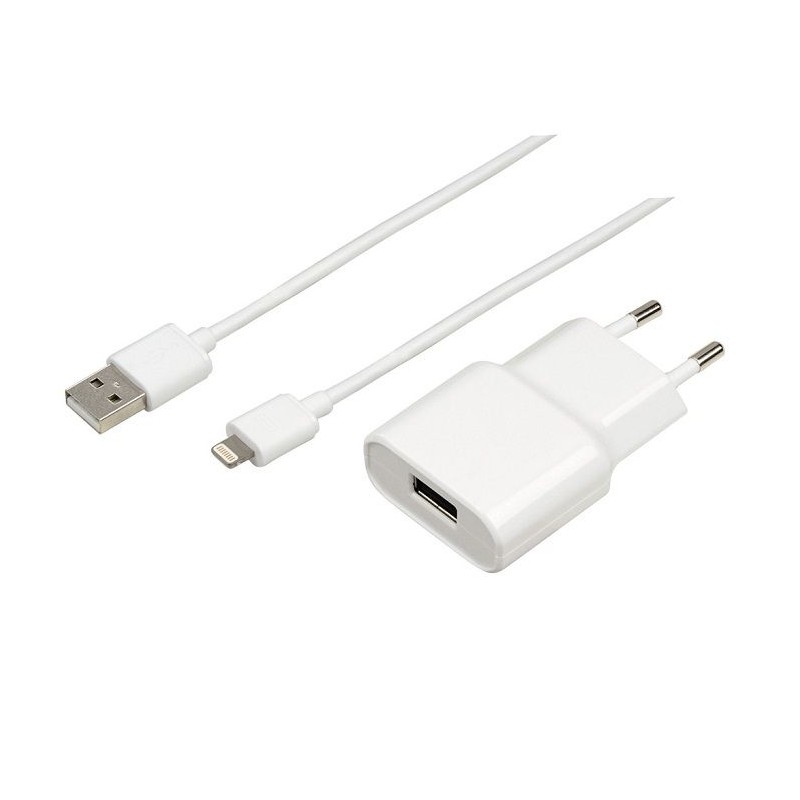 Carregador USB-A 5V/2,4A C/Cabo i-PHONE HAMA