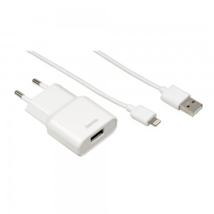 Carregador USB-A 5V/2,4A C/Cabo i-PHONE HAMA