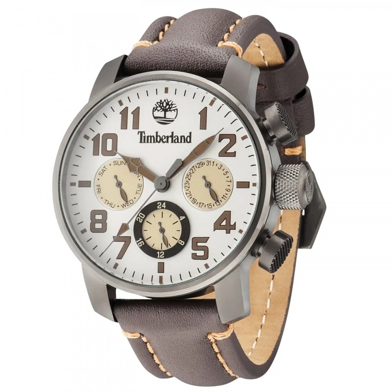 Relógio Timberland Mascoma Para Homem Em Branco/Couro