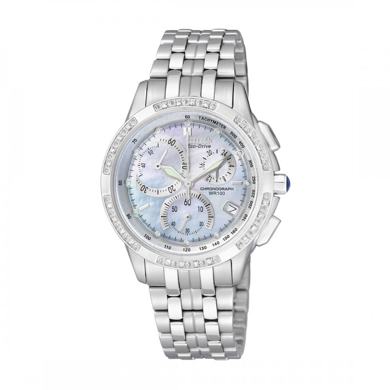 Relógio Citizen Eco-Drive Para Mulher Em Prata Brilhantes