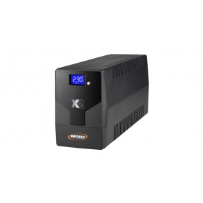 UPS X2 LCD TOUCH 2000VA/1200W SCHUKO 2x12V/9AH INFOSEC