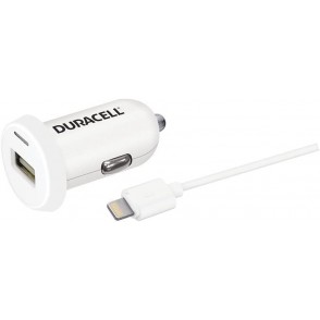 CARREGADOR USB-A 2.4A DE ISQUEIRO p/CARRO c/CABO i-PHONE DURACELL