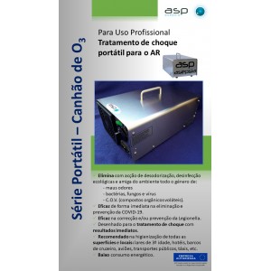 GERADOR DE OZONO SÉRIE PORTÁTIL ASP ASEPSIA CANHÃO 7G ADOZONO