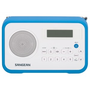 Rádio (Branco/Azul - Digital - 10 - Bateria) SANGEAN