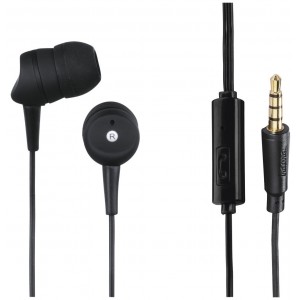 AURICULAR COM MICROFONE 3,5MM JACK PRETO HAMA