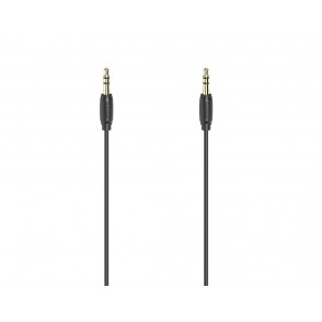 Cabo de Áudio Plug Jack 3,5mm Estéreo Ultra Fino Banhado a Ouro 1,5m HAMA