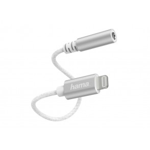 Adaptador De Tomada Para Auricular De Relâmpago 3,5mm Branco HAMA