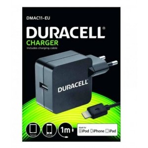 CARREGADOR USB-A 2.4A c/CABO i-PHONE DURACELL