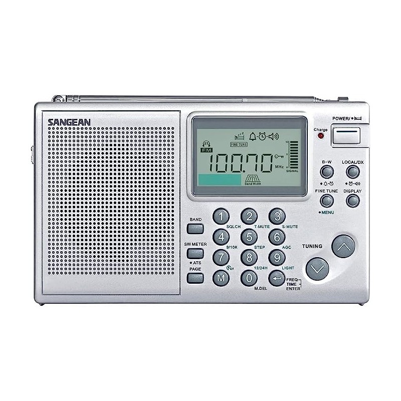 Rádio ATS-405 (Branco - Digital - FM/AM - Pilhas) SANGEAN