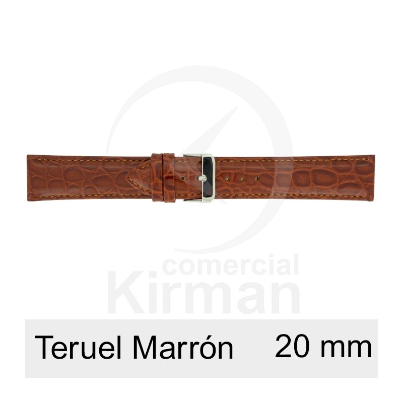 BRACELETE COURO CASTANHA 20MM TERUEL