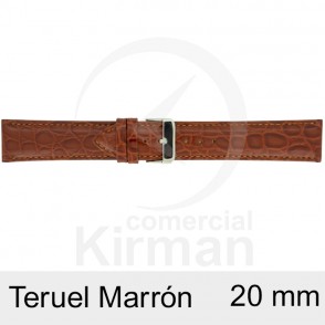 BRACELETE COURO CASTANHA 20MM TERUEL