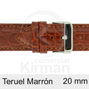 BRACELETE COURO CASTANHA 20MM TERUEL