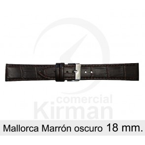 BRACELETE COURO CASTANHA 18MM MALLORCA