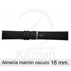 BRACELETE COURO CASTANHA 18MM ALMERIA