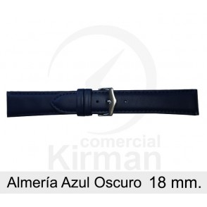 BRACELETE COURO AZUL ESCURO 18MM ALMERIA