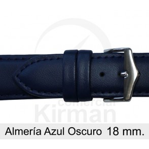 BRACELETE COURO AZUL ESCURO 18MM ALMERIA