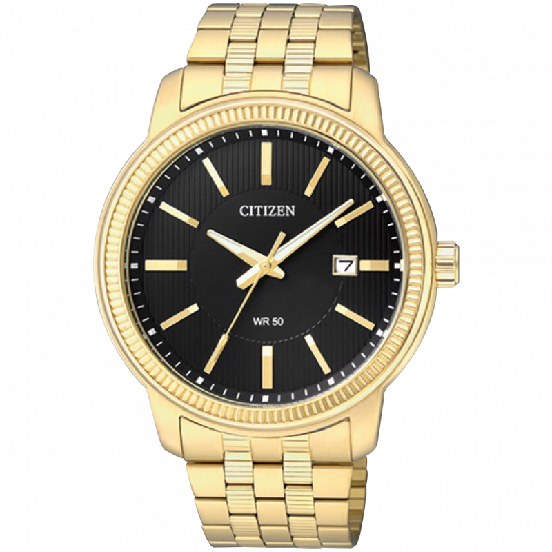 Relógio Citizen WR50 Para Homem Em Preto/Dourado