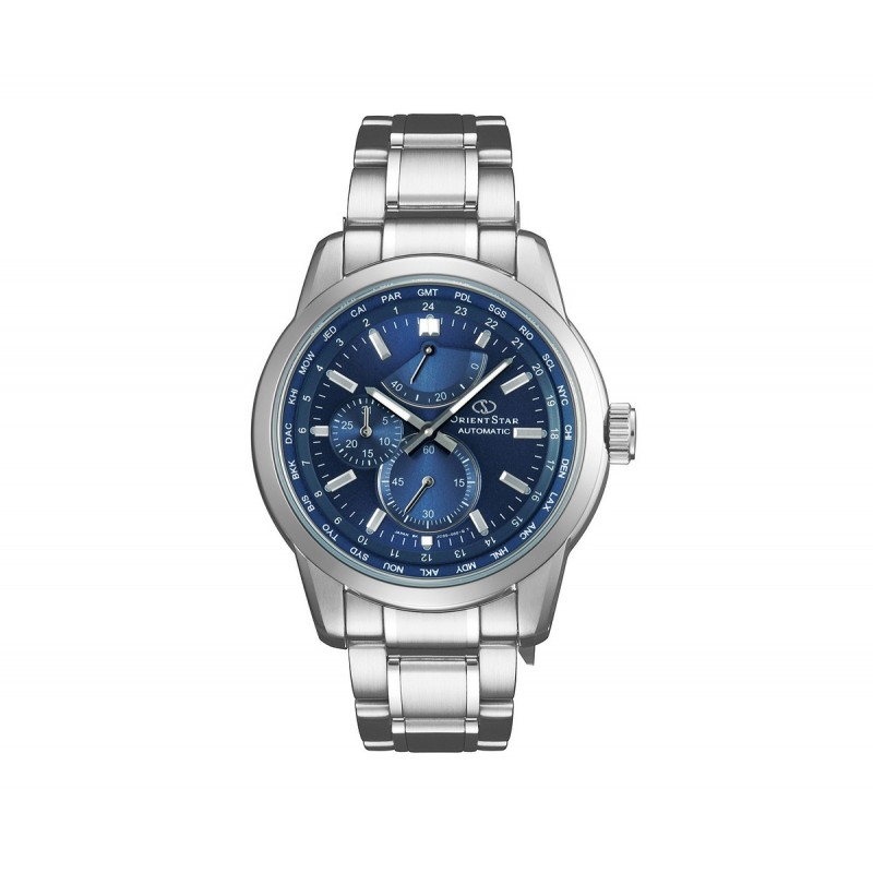 Relógio Orient Para Homem Em Azul Prata