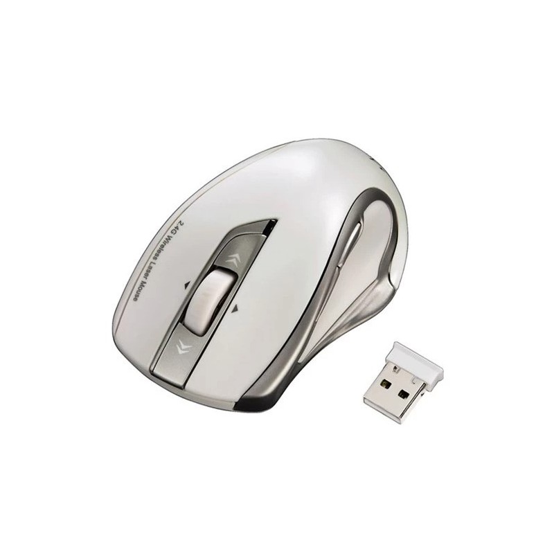 RATO MIRANO LASER USB SEM FIO BRANCO HAMA