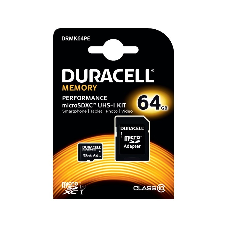 CARTÃO DE MEMÓRIA MICRO SDXC 64GB CLASS 10 UHS-I U1 80/20Mb/s HD DURACELL