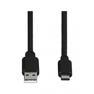 Cabo Conversor USB2.0-A/USB-C 480Mbits 1m HAMA de lado