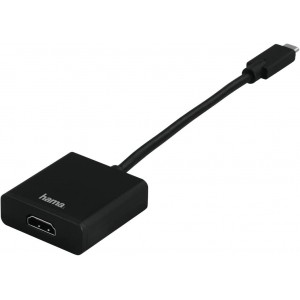 Cabo USB TIPO-C HDMI Com Adaptador HAMA de lado