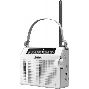 Rádio (Branco - Analógico - FM/AM - Bateria) SANGEAN de lado