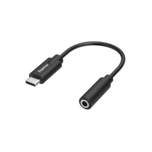 Cabo Adaptador De Áudio Estéreo Plug USB-C Soquete De 3,5mm HAMA