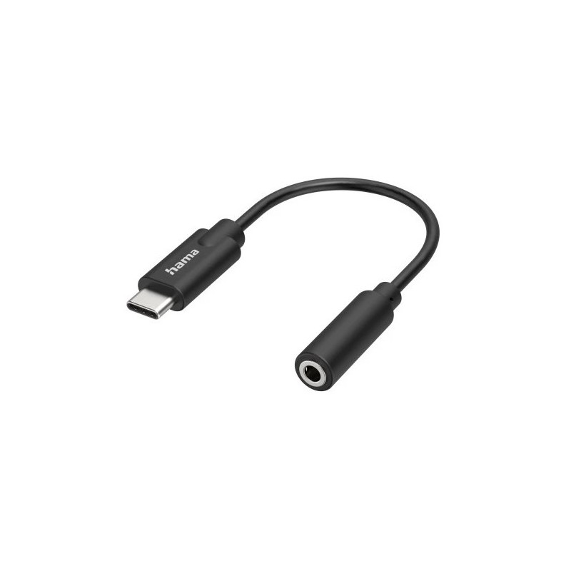 Cabo Adaptador De Áudio Estéreo Plug USB-C Soquete De 3,5mm HAMA