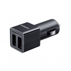 CARREGADOR USB-A 2x2.4A DE ISQUEIRO p/CARRO DURACELL