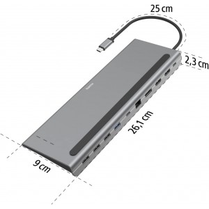 Docking Station USB-C "Connect2Office PRO" HDMI 10 Portas HAMA - N6609