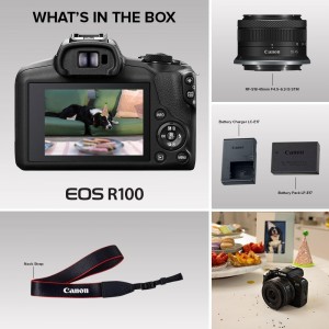 FT EOS R100 DIG.24.1MP RF-S18-45MM F4.5-6.3 ISS TM+Memoria+BOLSA CANON - N7093