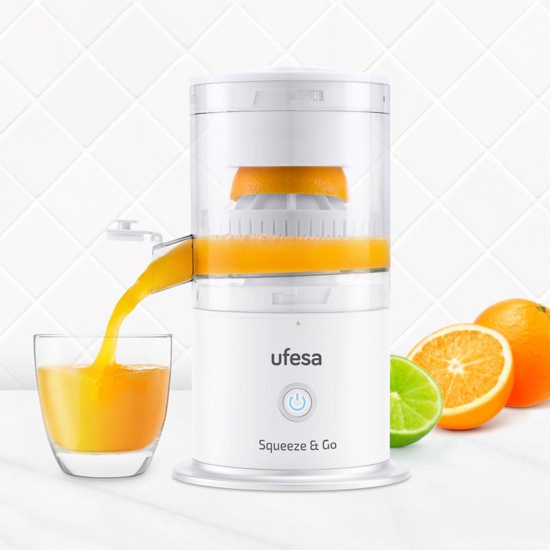 Espremedor Citrinos Squeeze & Go White UFESA