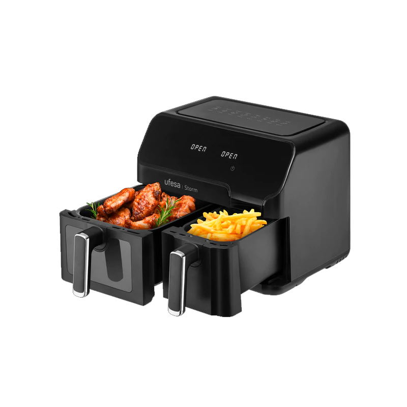 AirFryer Storm Dupla de 9 L (5,5 L + 3,5 L) - Duas Cubas 2700W UFESA